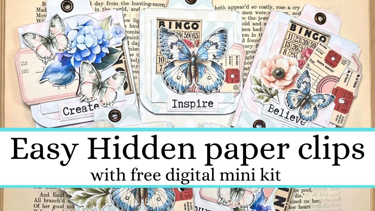 EASY hidden paper clips using freebies