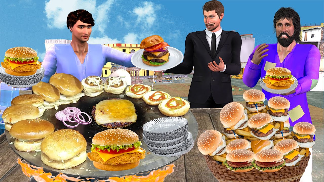 Garib Ka 10rs Burger Street Food Hindi Kahaniya Hindi Moral Stories New Funny Comedy Video