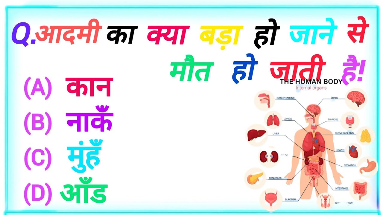 Human Body GK Questions in Hindi  | Biology GK Quiz 2026 | Most Important Questions