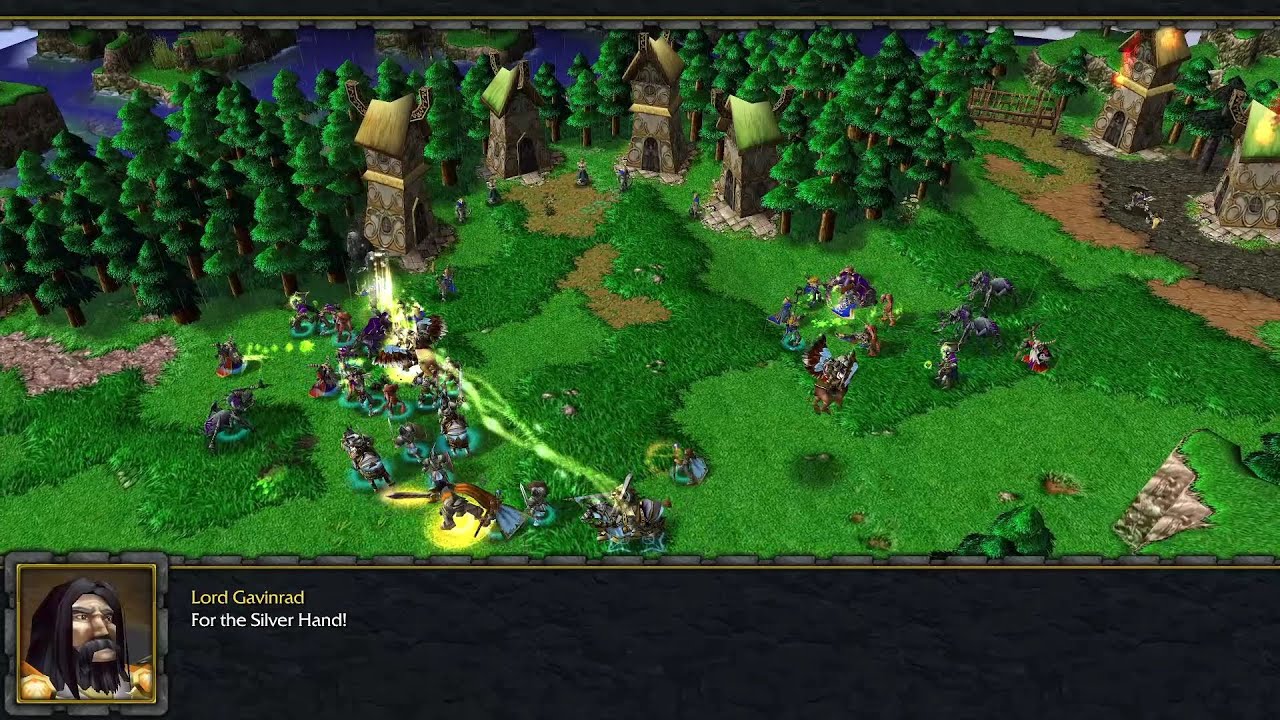 The Silver Hand manages to save some elven villagers from Anub'arak's onslaught