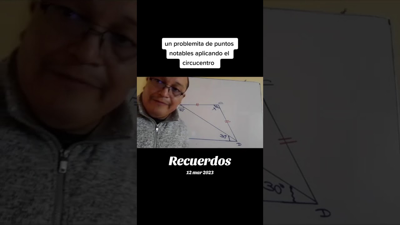 Resolviendo un ejercicio de construcciones geometricas formando el circucentro 