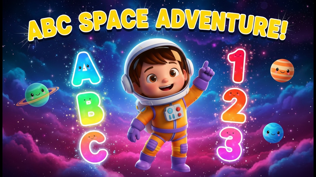 Alphabet Astronaut Adventure 🚀 | ABC & 123 Learning Song for Kids | Space Phonics Fun