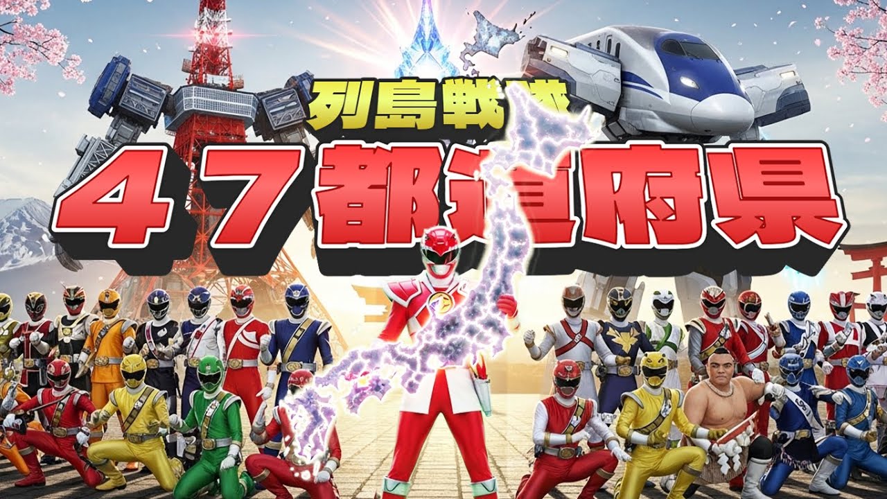 47都道府県レンジャー名所名産地産地消 #スーパー戦隊 #ヒーロー #hero  #ロボット  #ai