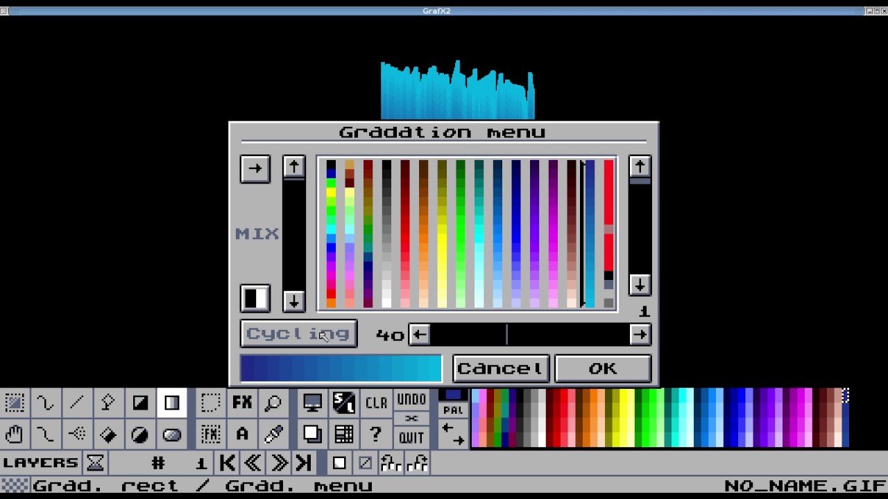 GrafX2: Indexed Color Cycling Animation