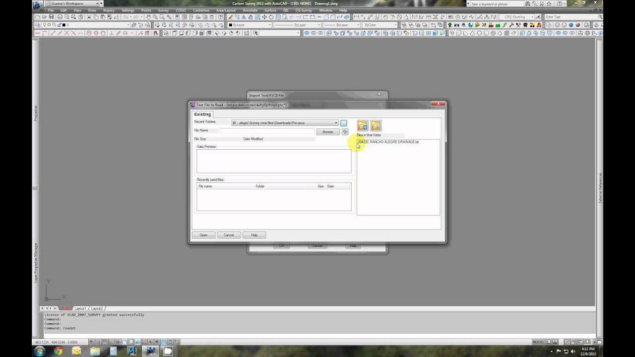 How to process field work with Carlson Survey
