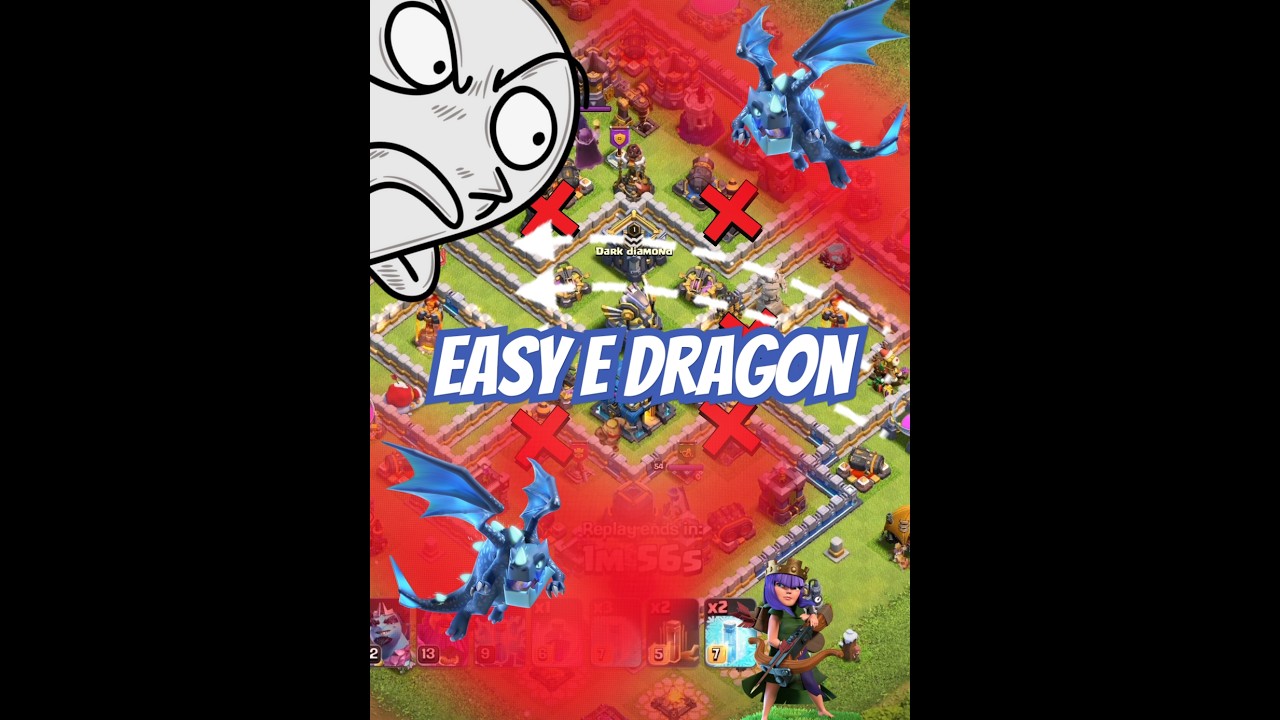 Easy E Dragons TH12 Attack Strategy #coc #clashofclans