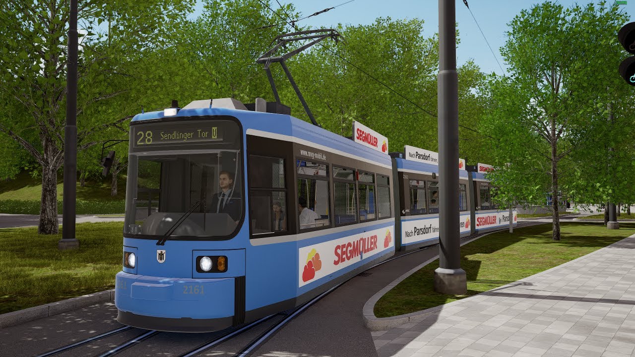 TramSim Munich - Line 28 to Sendlinger Tor - Gameplay (no commentary)