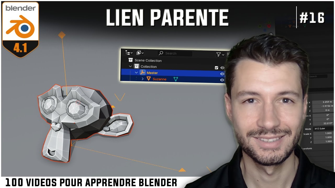 #16 | LIEN DE PARENTE  - Apprendre Blender en 100 vidéos [TUTO FR]
