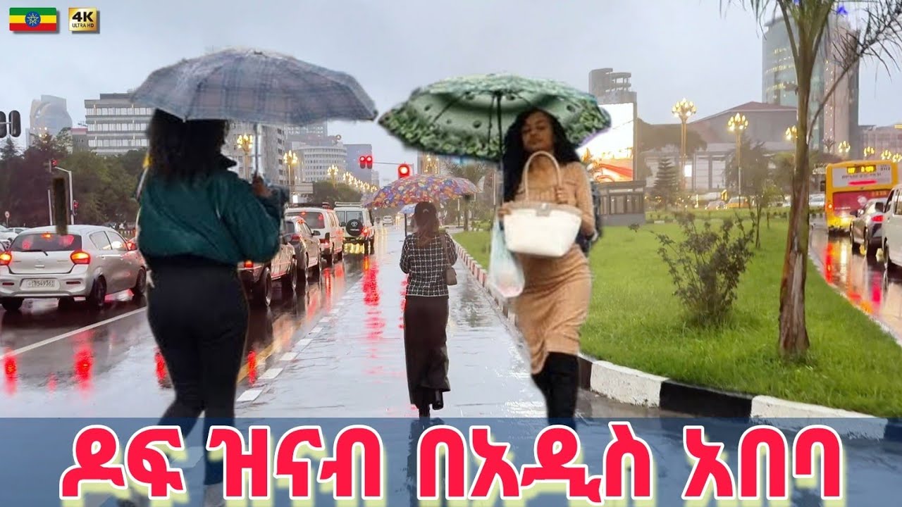 Beauty rainy Addis Ababa 🇪🇹 Ethiopia walking Tour 2025