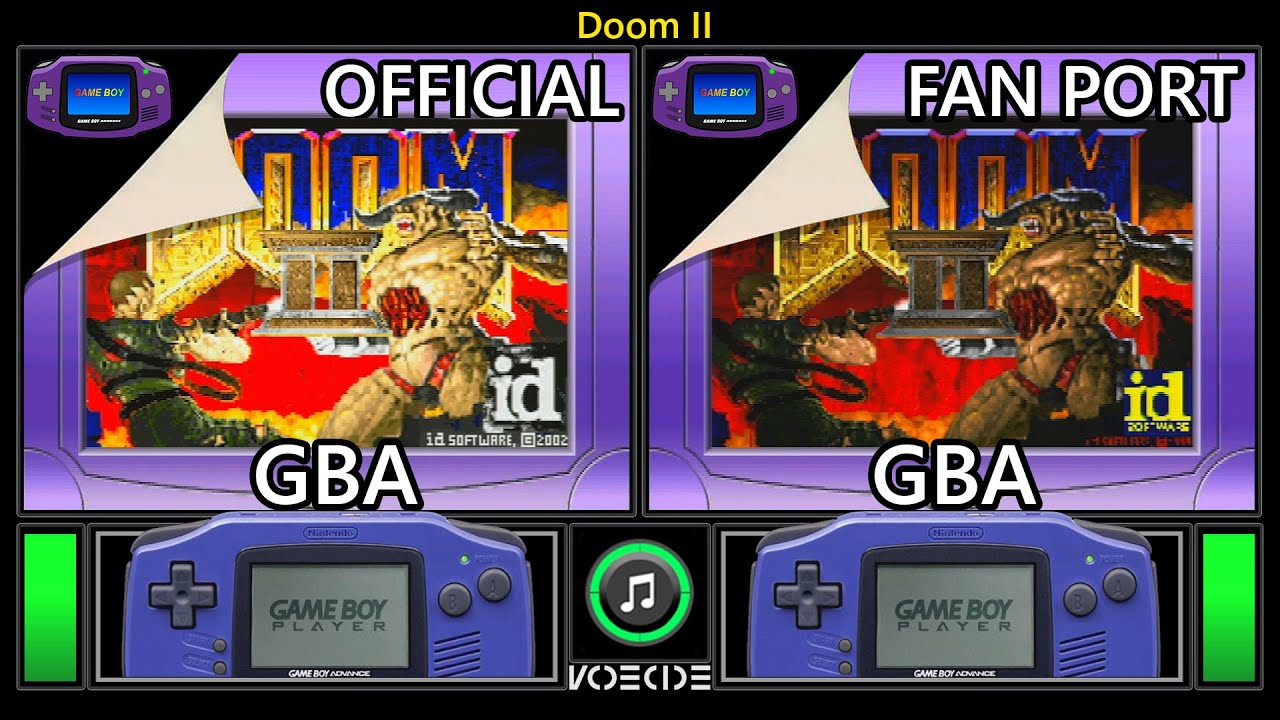 Doom II (GBA) – Official vs Fan Port (GBA vs GBA) | Real Hardware Comparison