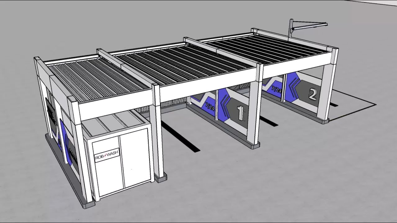 Car Wash Project Design in SketchUp