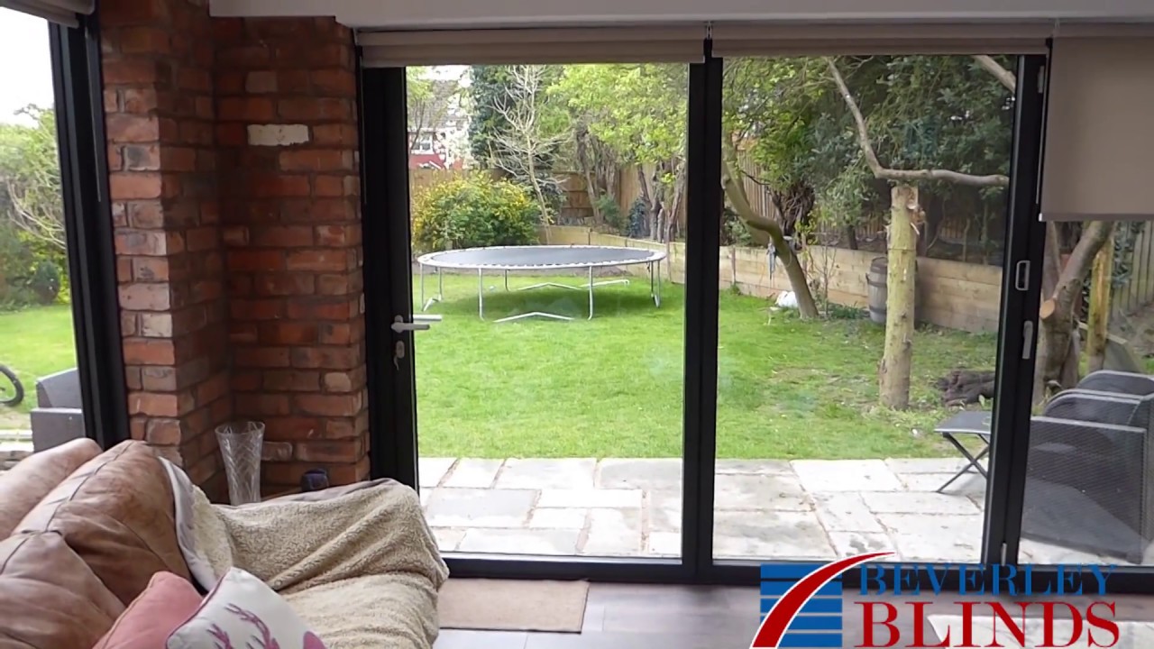 Electric Roller Blinds fitted to Bi Fold Doors