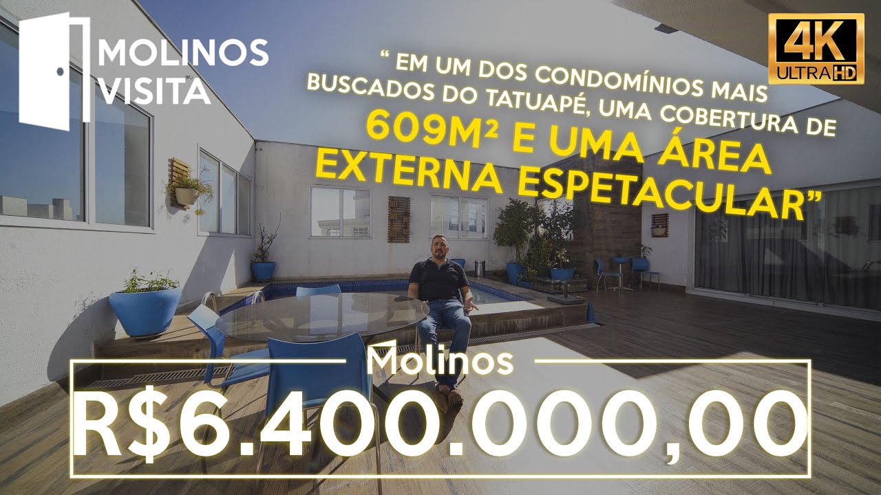 Cobertura de Luxo de R$ 6.400.000,00 no Central Park Tatuapé  | MC1846