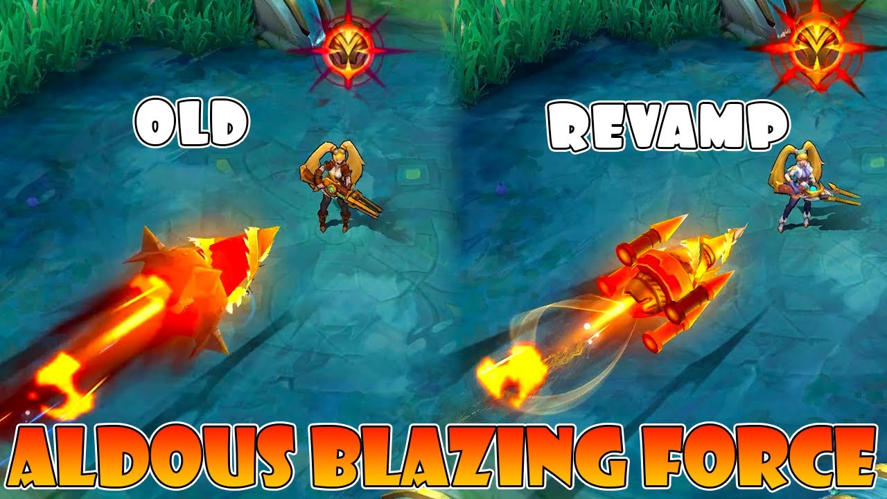 Aldous Revamp Blazing Force VS OLD Skill Effects Comparison