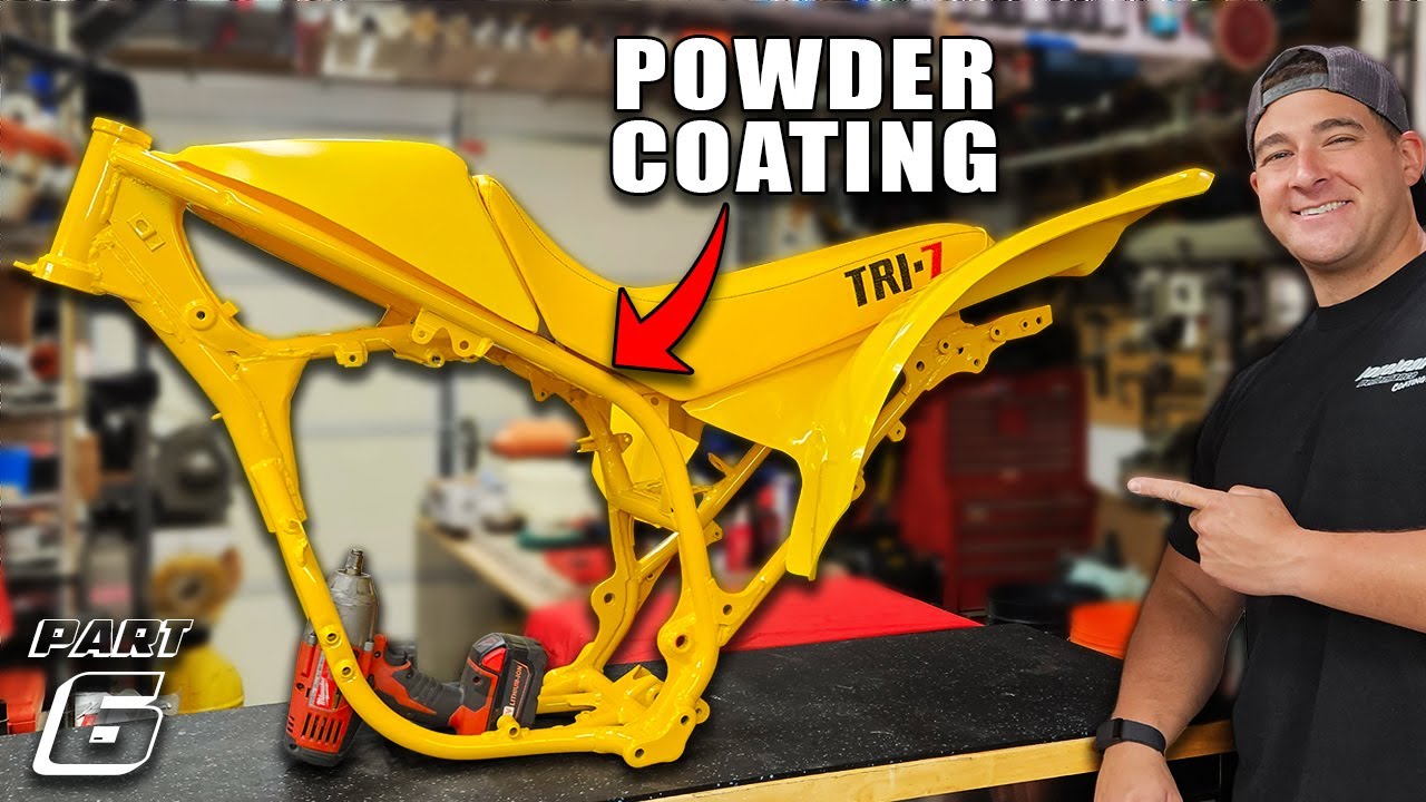 Powder Coating and How its done at Bonehead Performance Coatings - Yamaha TRI-Z 250 Part 6
