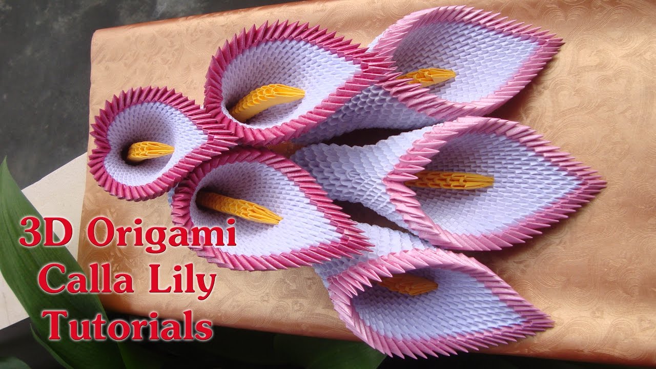 HOW TO MAKE 3D ORIGAMI CALLA LILY | DIY PAPER CALLA LILY FLOWER