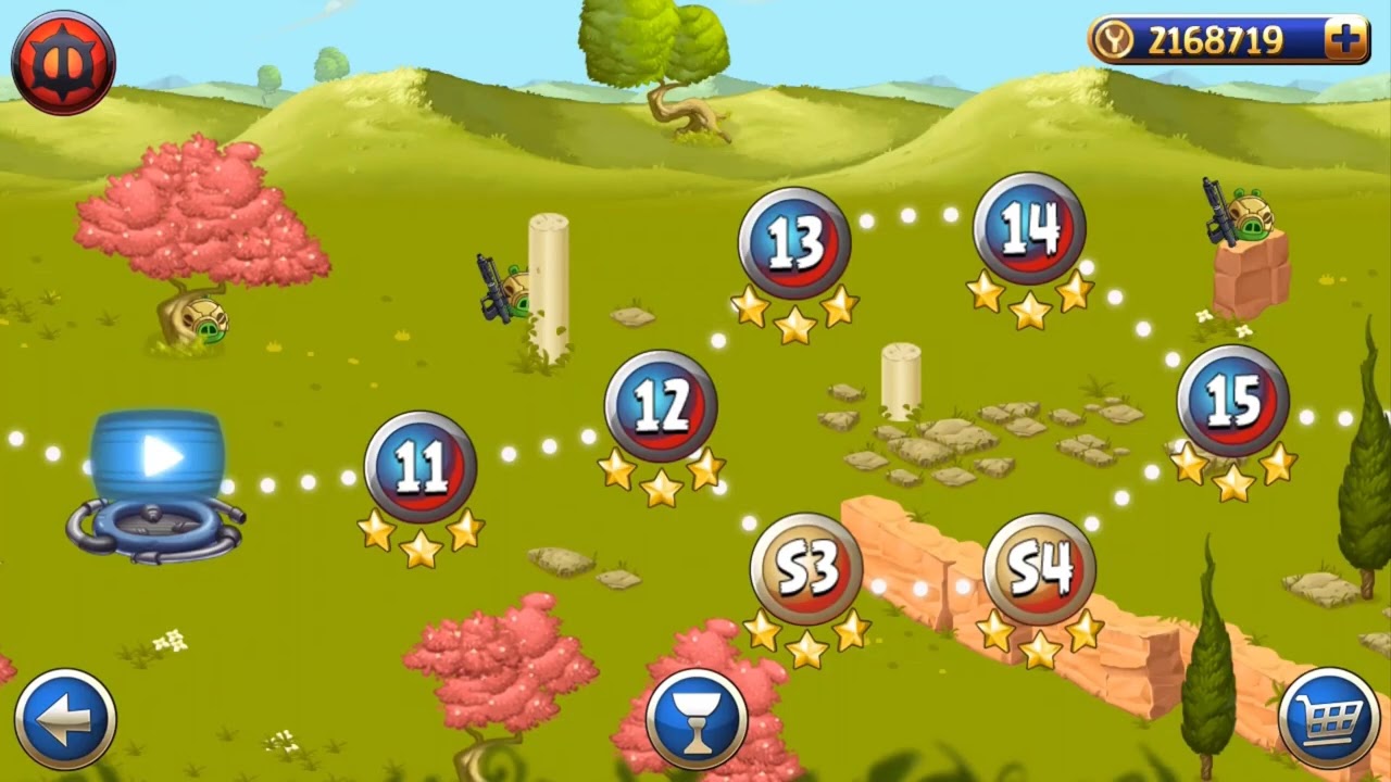 Angry Birds Star Wars 2 v2.0 Naboo Invasion (Bird Side) (Mighty Eagle) All levels [1080p]