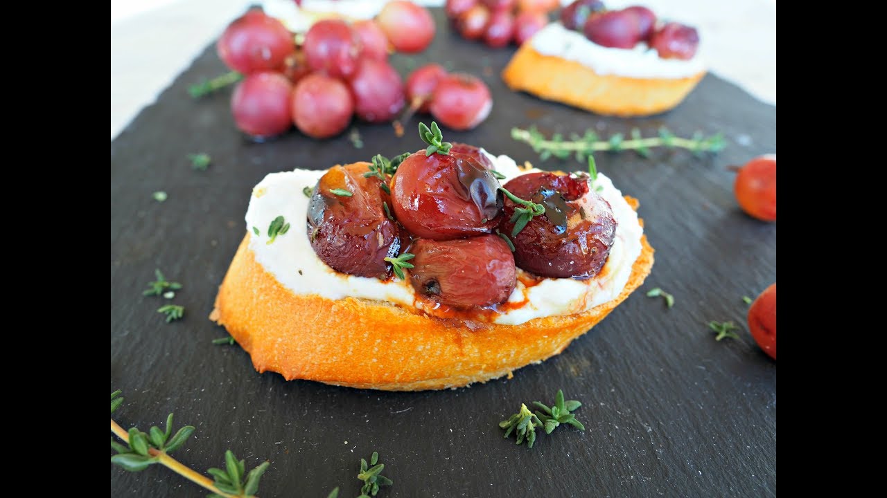 Appetizer Recipe: Roasted Grape Crostini by Everyday Gourmet with Blakely