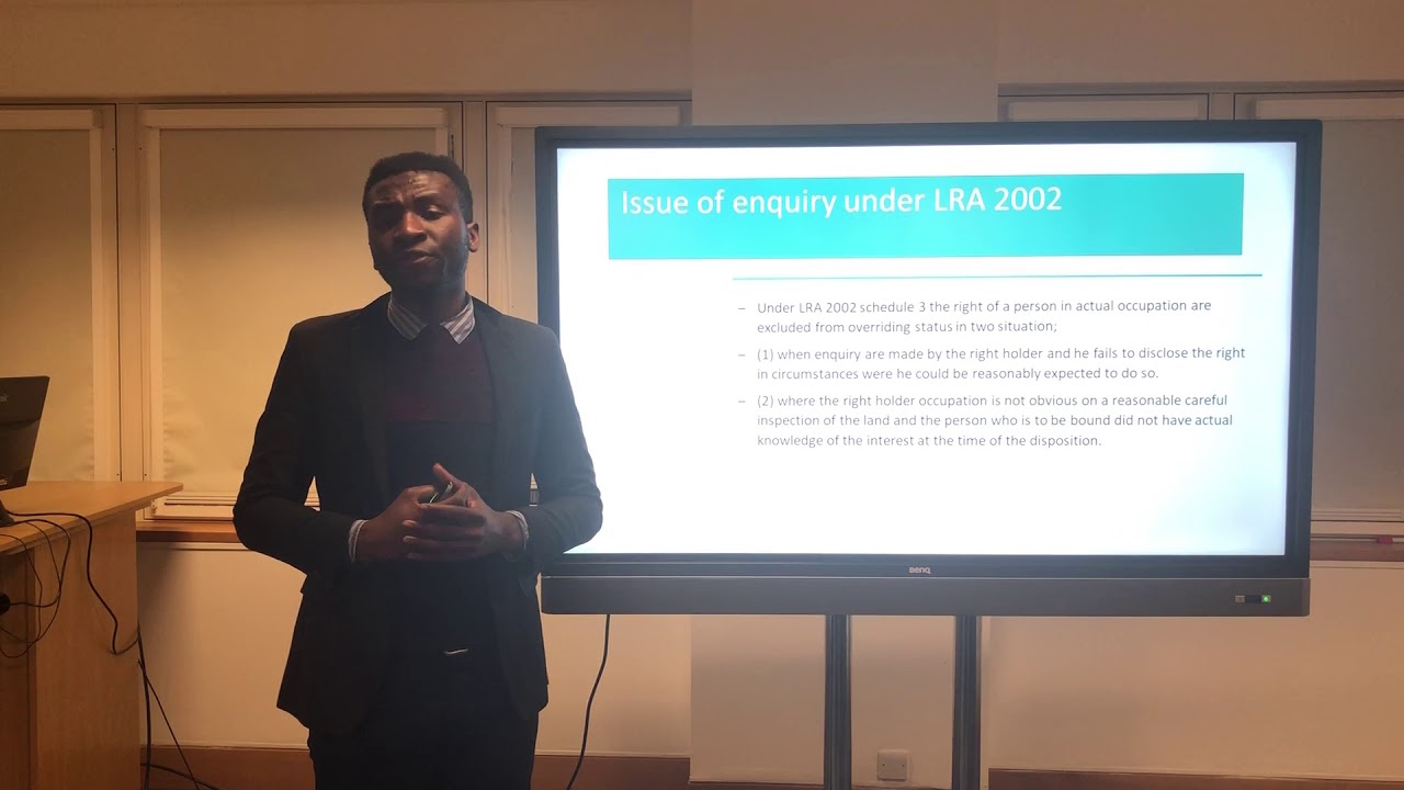 LAND LAW - OVERRIDING INTEREST