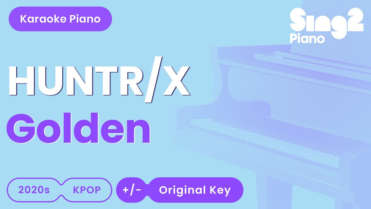 KPop Demon Hunters | HUNTR/X  - Golden (Piano Karaoke) 🎤 