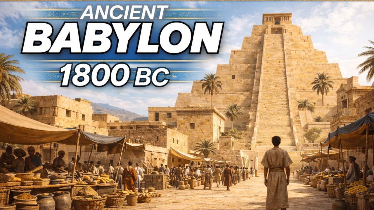 What Ancient Babylon REALLY Looked Like in 1800 BC Tour (AI reconstruction History of Babylone)