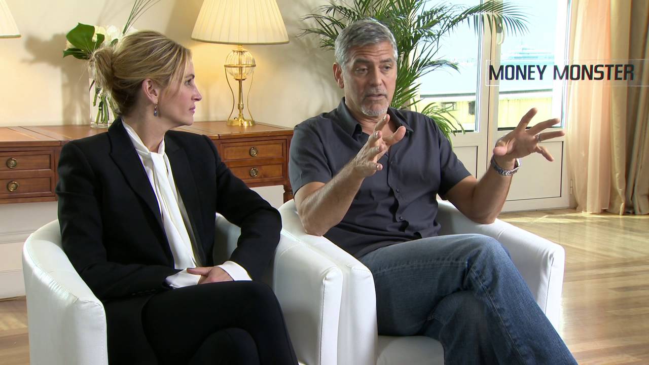Money Monster: George Clooney & Julia Roberts Official Movie Interview | ScreenSlam
