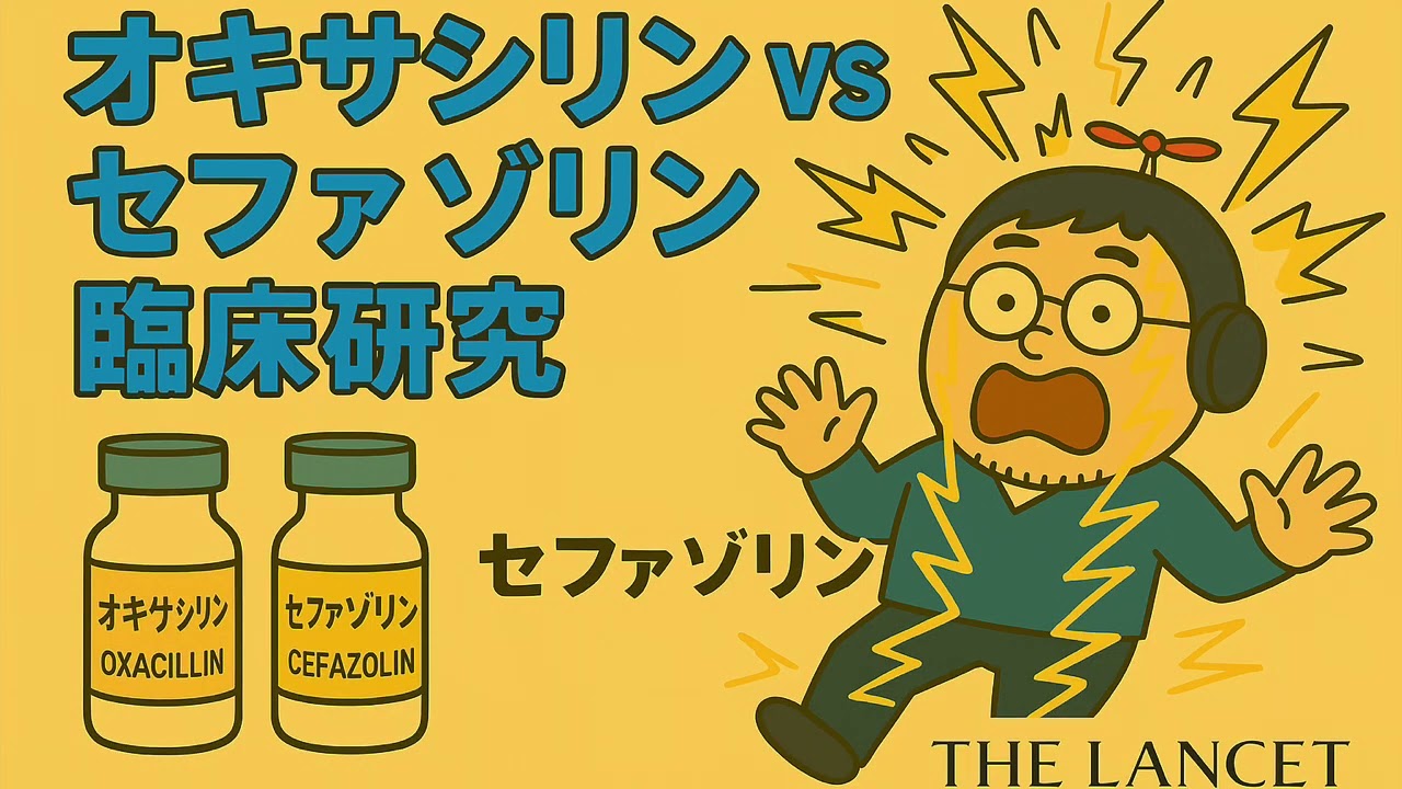 【医療者向け・音声のみ】MSSA菌血症治療の常識が変わるか？クロキサシリン対セファゾリン、有効性と安全性を徹底比較（CloCeBa試験）　Lancet