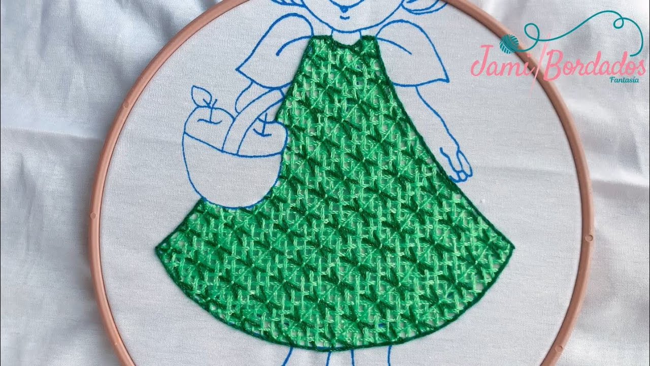 Vestido Niña Manzana #bordado #embroidery #embroidery