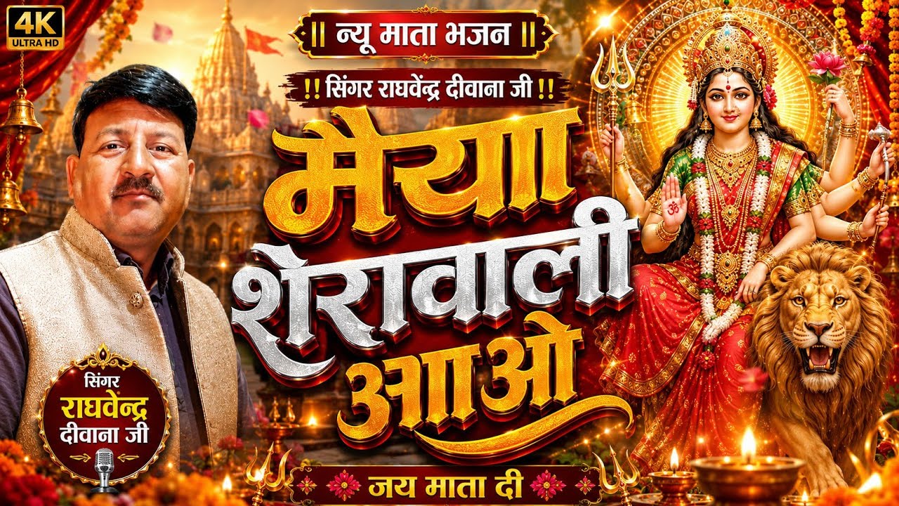 Navratri Bhajan | Superhit Mata Bhajan न्यू माता भजन |!सिंगर राघवेंद्र दीवाना जी!! मैया शेरावाली आओ 