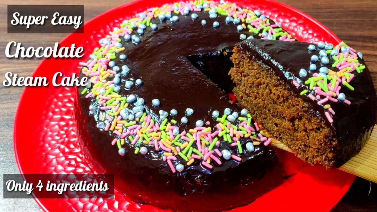 Chocolate Steam Cake in lockdown ,only 4 ingredients Chocolate Cake,भाप में पका चॉकलेट केक