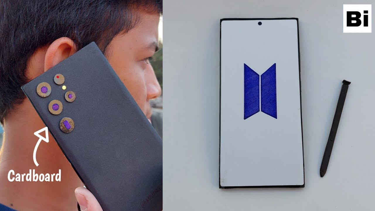 DIY Ultra Realistic Samsung Galaxy S22 Ultra from Cardboard | SPen