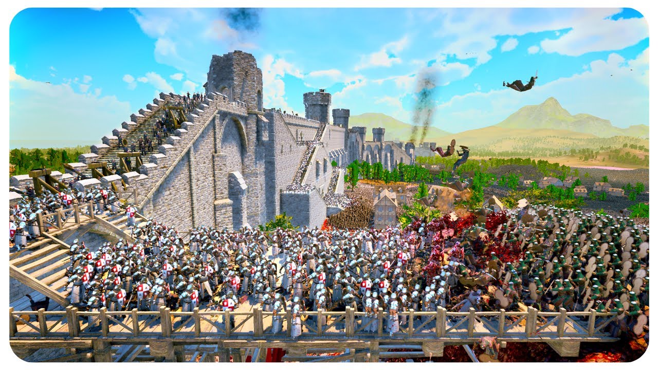 3,000,000 Persian Army Siege on Knights' Fortress - Ultimate Epic Battle Simulator UEBS 2 (4K)