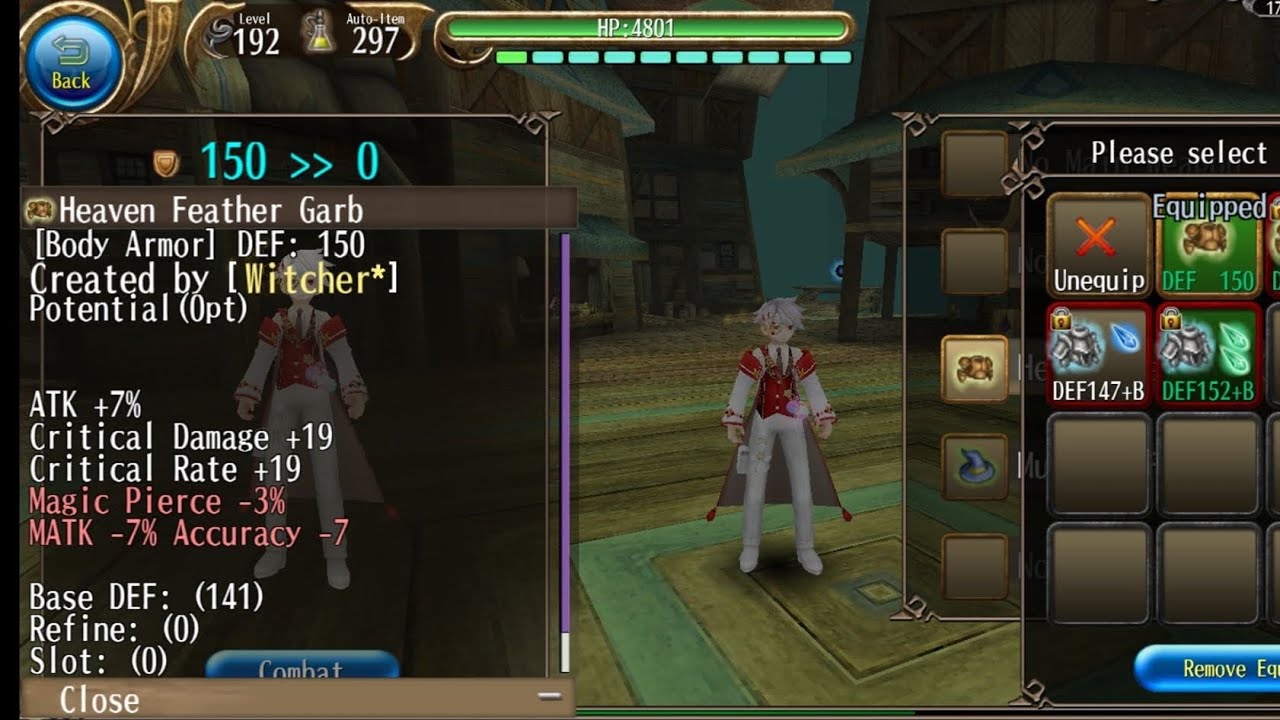 Fill Stats Armor A7CdCr19 Rate 65% Formula for Pot 70 (Music Iron Maiden Live Chile) - Toram Online