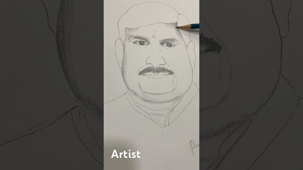 Mohan Yadav  CM MP ..￼✍️#❤️#sketch #drawings #painting #trending #viralvideo #youtubeshorts  ￼