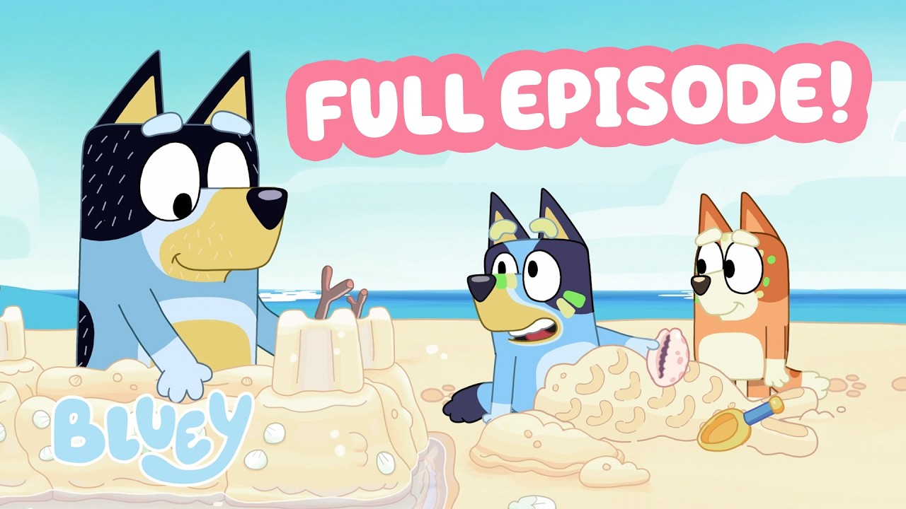 🔴LIVE: Beach with Bluey! 🏝️ 💙 | Full Episode + Many More Moments 💫 | 1 HOUR+ | Bluey