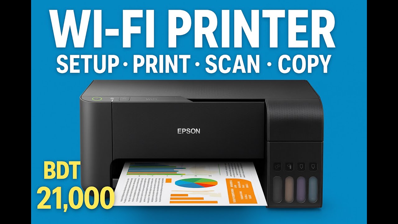 Epson L3250 WiFi Printer Unboxing & Full Setup 🔥 A to Z Guide | Print • Scan Copy Best Under 21,000৳