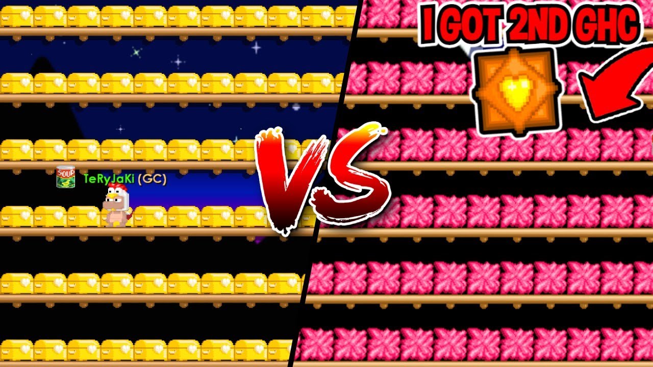BOOTY CHESTS VS HEARTSTONES... (I GOT 2ND GHC) in Growtopia