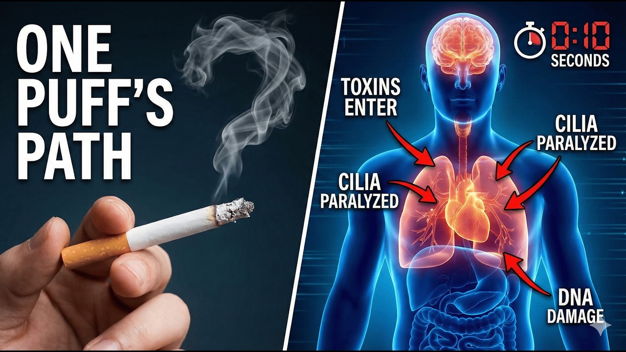 What actually happens inside your body the moment you take a single puff of a cigarette 🫁