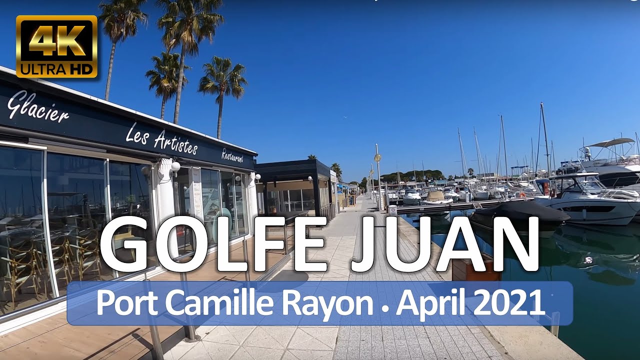 Golfe Juan, France • 4K Ride • Vieux Port et Port Camille Rayon • April 1, 2021 • Virtual Tour