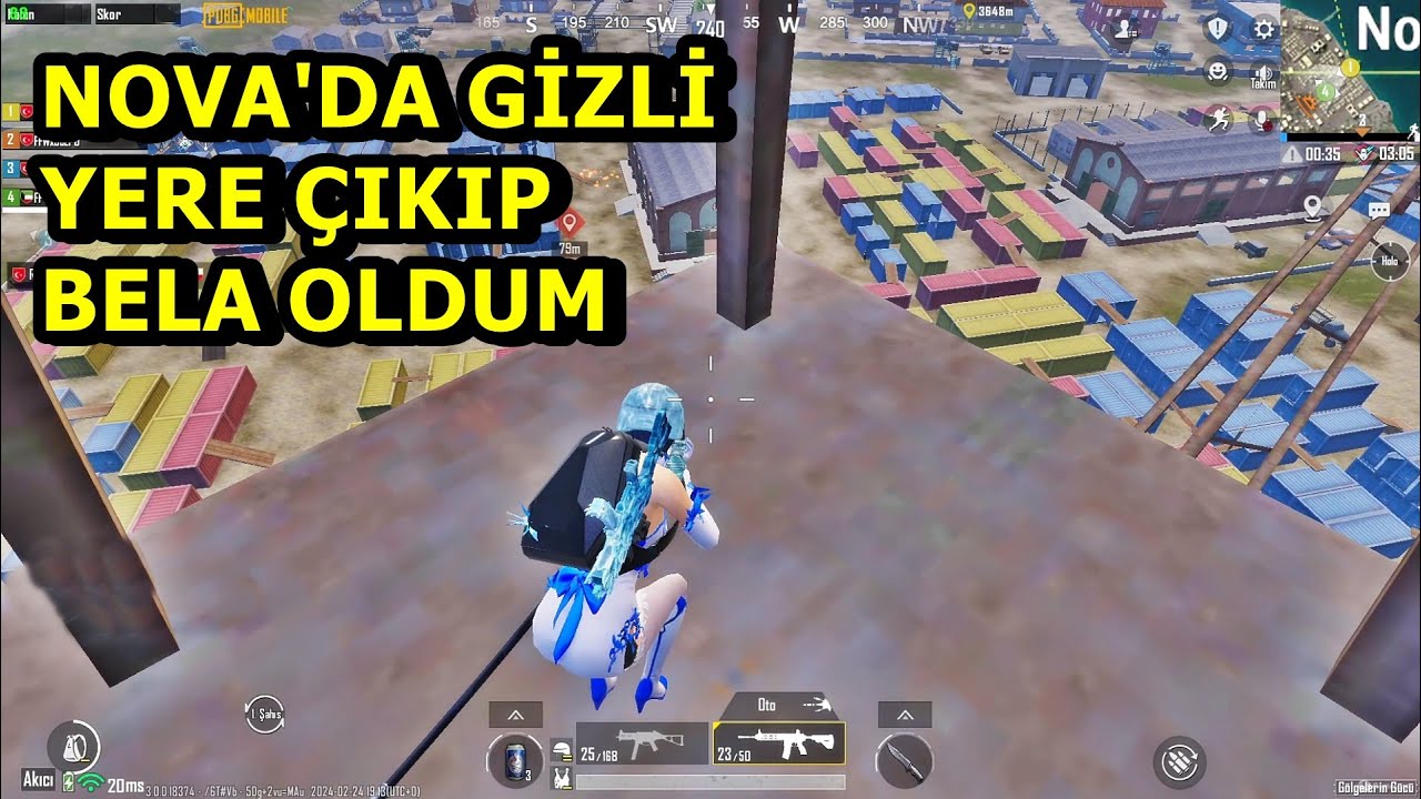 NOVA'DA GİZLİ YERE ÇIKIP BELA OLDUM EFSANE MAÇ PUBG MOBİLE