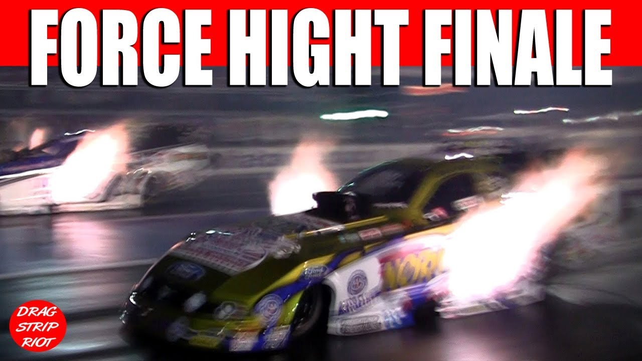 Funny Cars John Force Drag Racing Night Under Fire