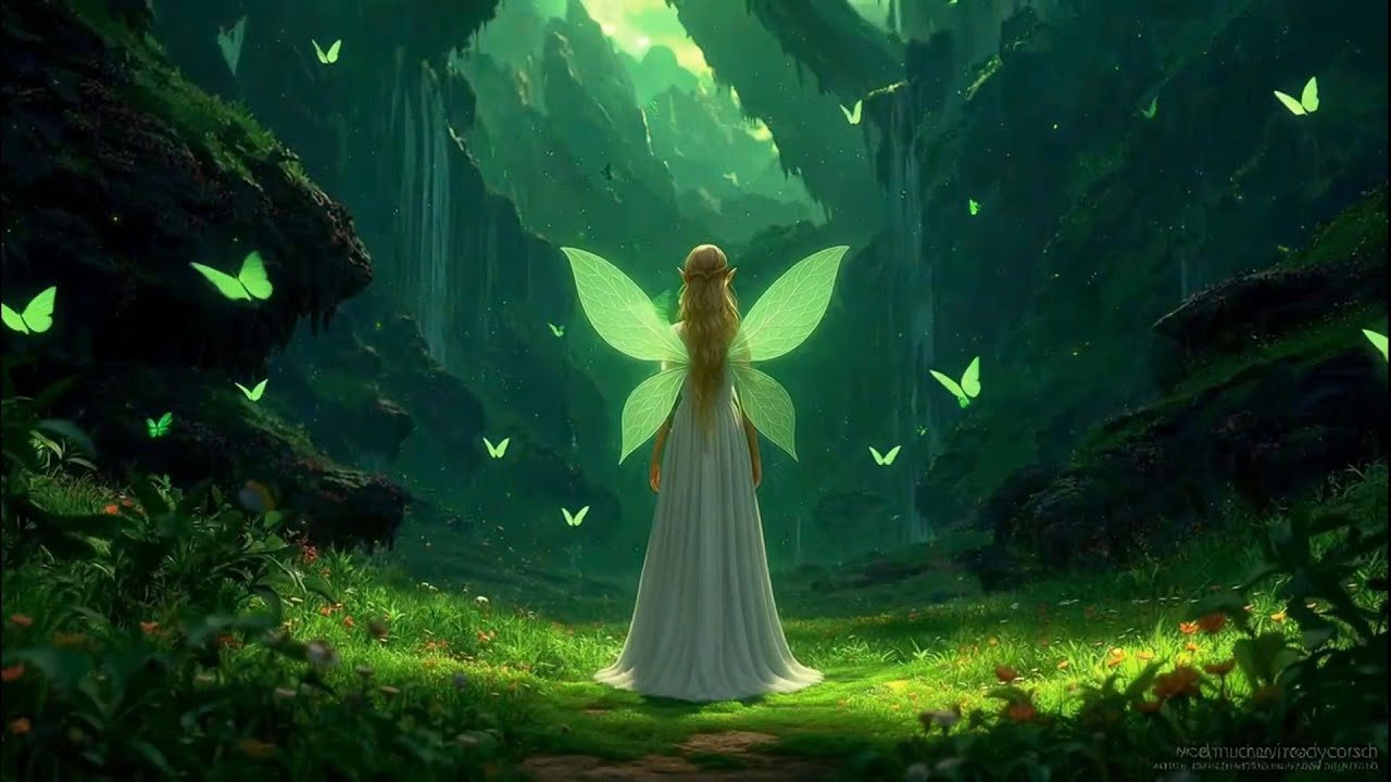 Fantasy Music for Focus & Relaxation 🦋 Gentle Fairy Lights in a Magical Village