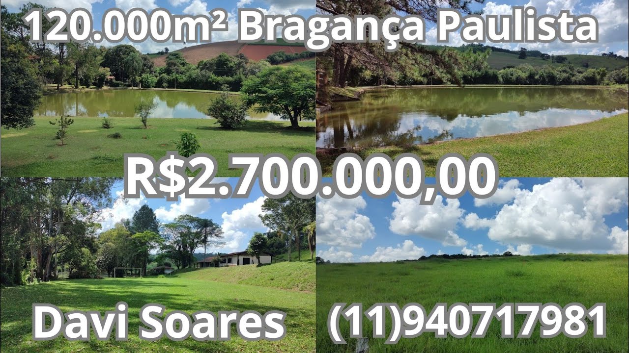 SITIO C/ 120.000m2, em Bragança Paulista SP )baixou de R$3.000.000,00 p/ R$2.700.000,00).