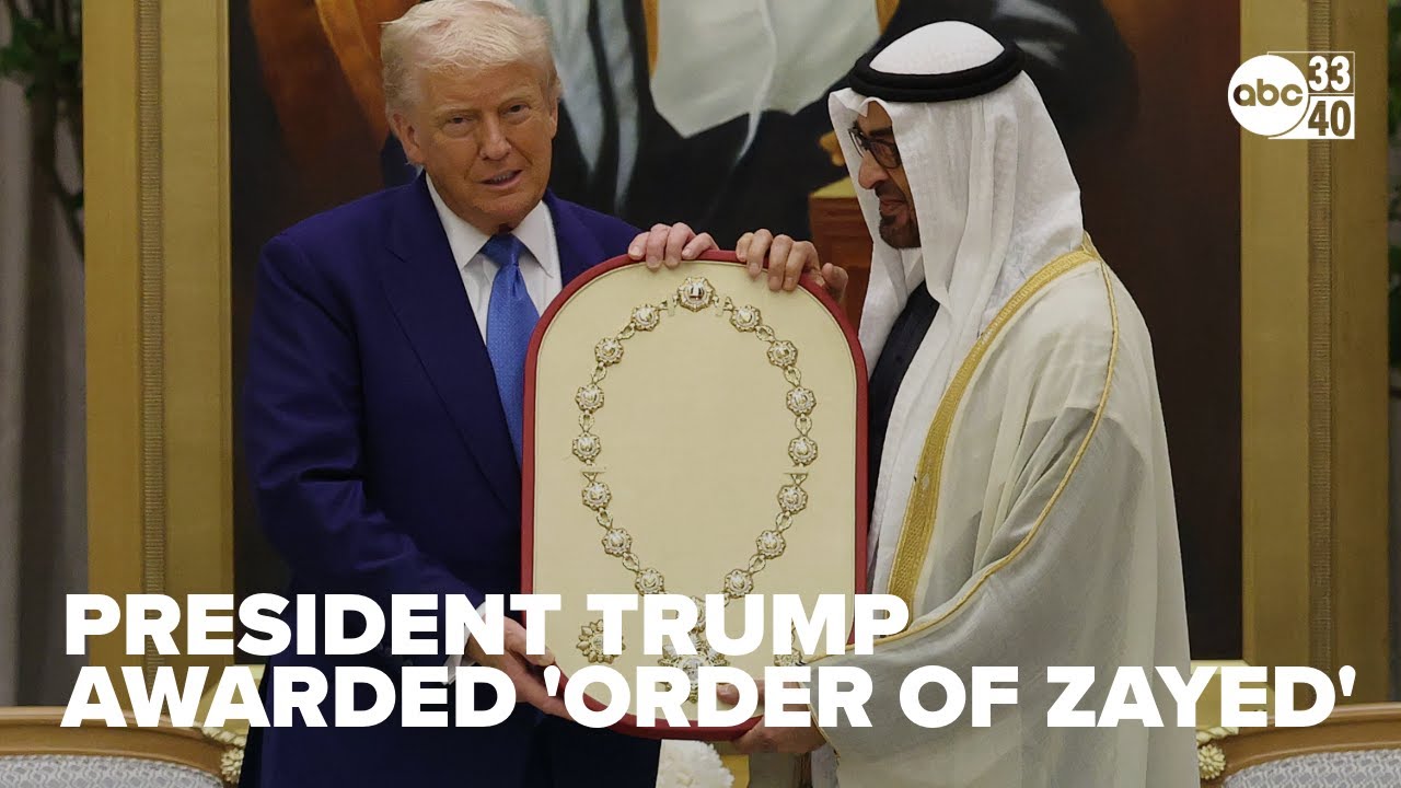 President Trump meets with UAE President Sheikh Mohamed Bin Zayed in Abu Dhabi