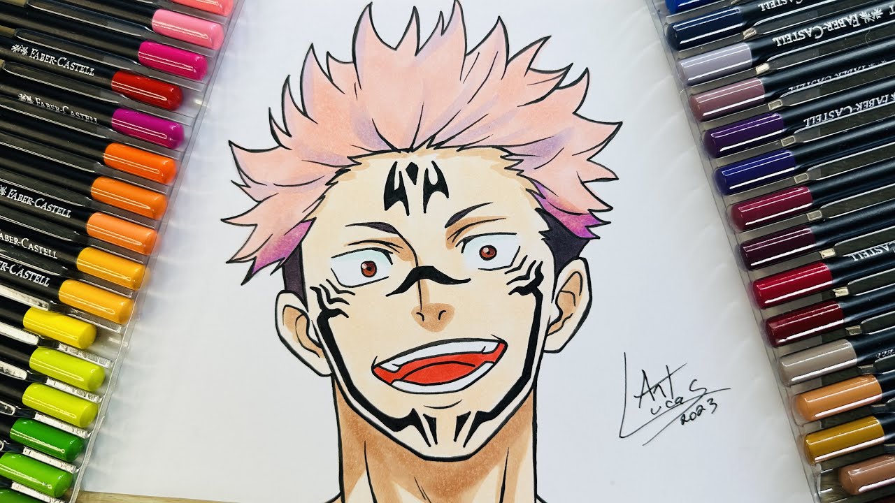 Como Desenhar o Sukuna de Jujutsu Kaisen