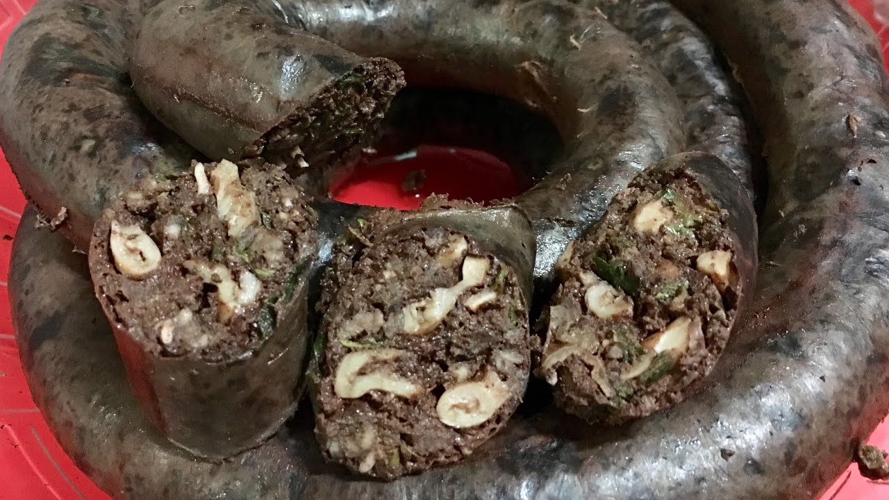 How to make blood sausage อั่วเลื้อด ອົ່ວເລືອດ(Lao Food)Home Made By Kaysone