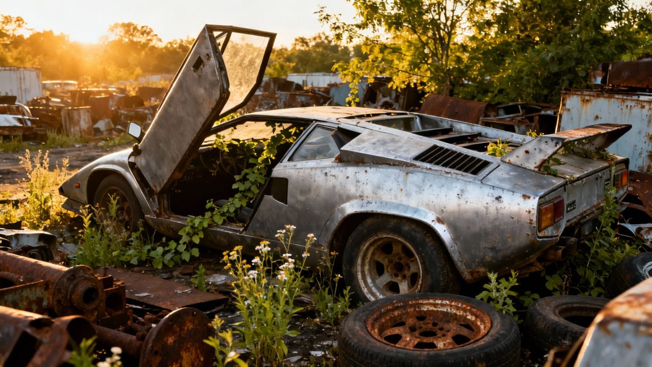 ASMR Car Restoration Full Rebuild of a Lamborghini Countach from Total Disrepair to Showroom