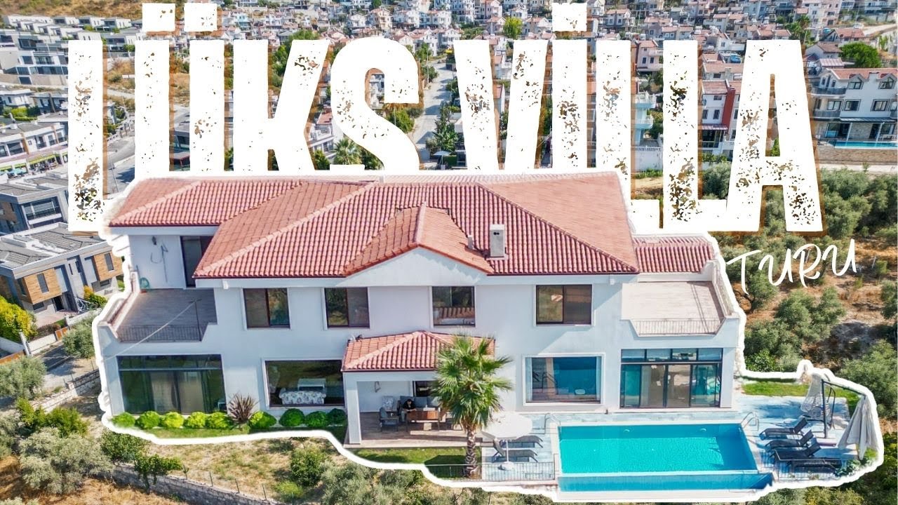 Kuşadası’nda 2500 m² Arsada Ultra Lüks Villa | Deniz Manzaralı, Hamam, Sauna, Havuz