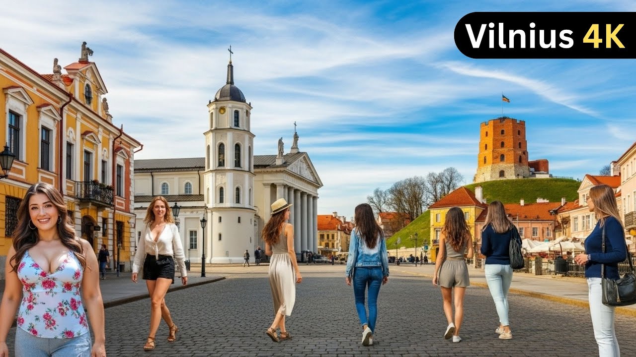 Vilnius, Lithuania Walking Tour 4K UHD | Exploring the Old Town & Beautiful Streets in Daylight