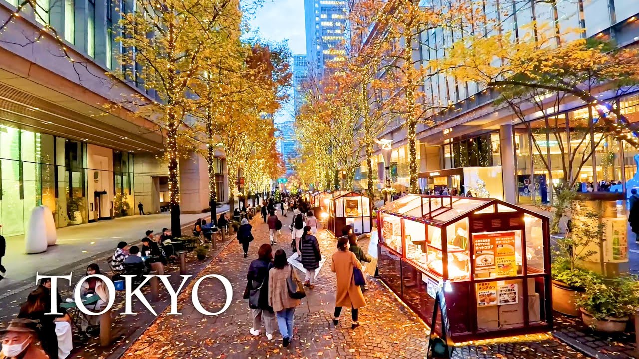 【4K HDR】 Downtown Tokyo in December 2023. 12月の東京都心  #christmaslights